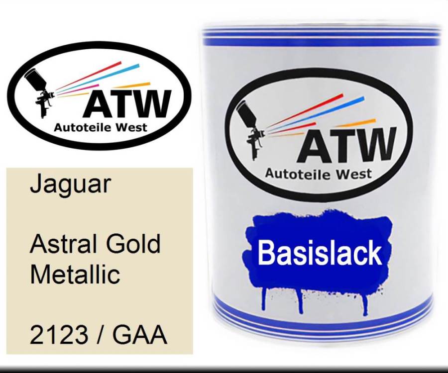 Jaguar, Astral Gold Metallic, 2123 / GAA: 1L Lackdose, von ATW Autoteile West.